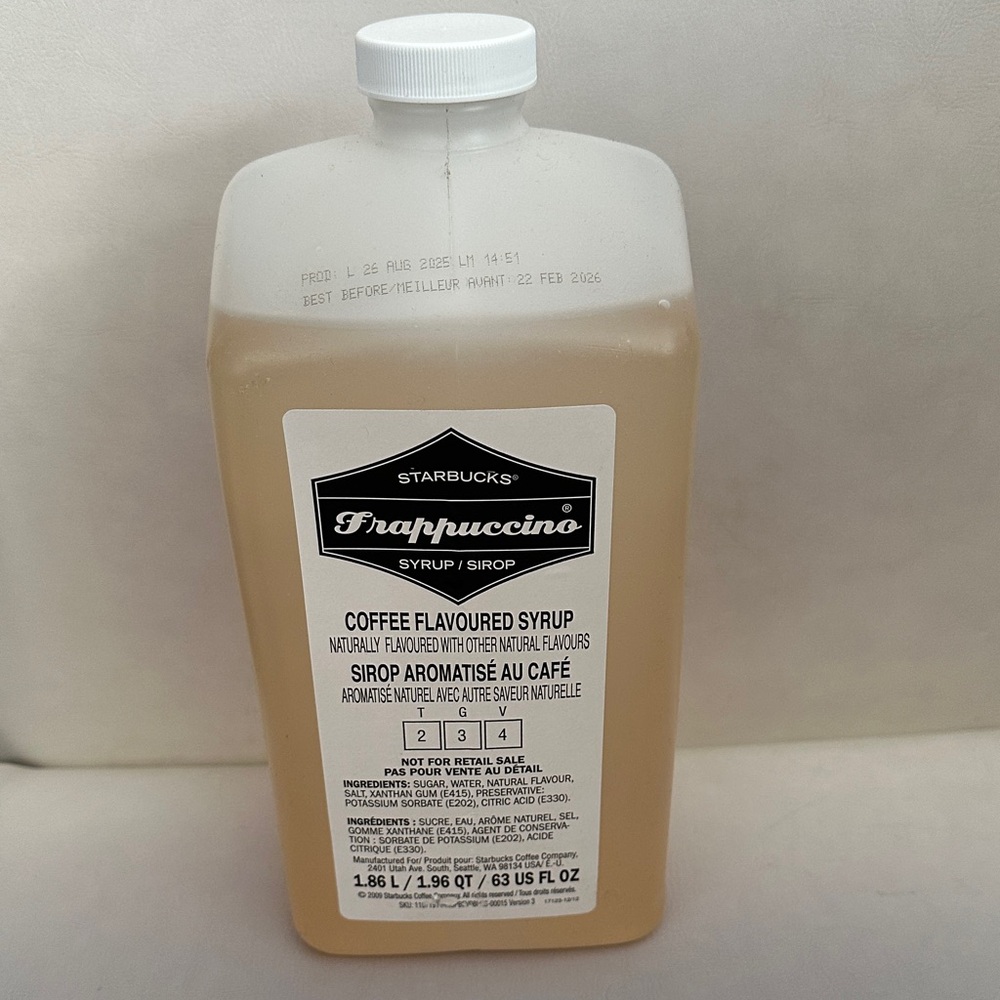 New Starbucks Frappuccino Coffee flavoured Syrup 63 oz